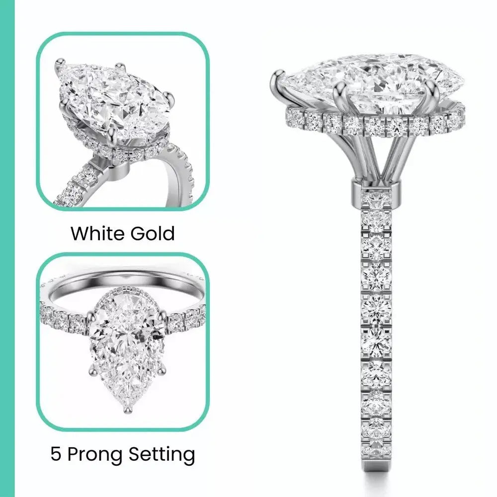 3.80 Carat Lab - Grown Diamond Engagement Ring in 14K White Gold - Future Jewelry