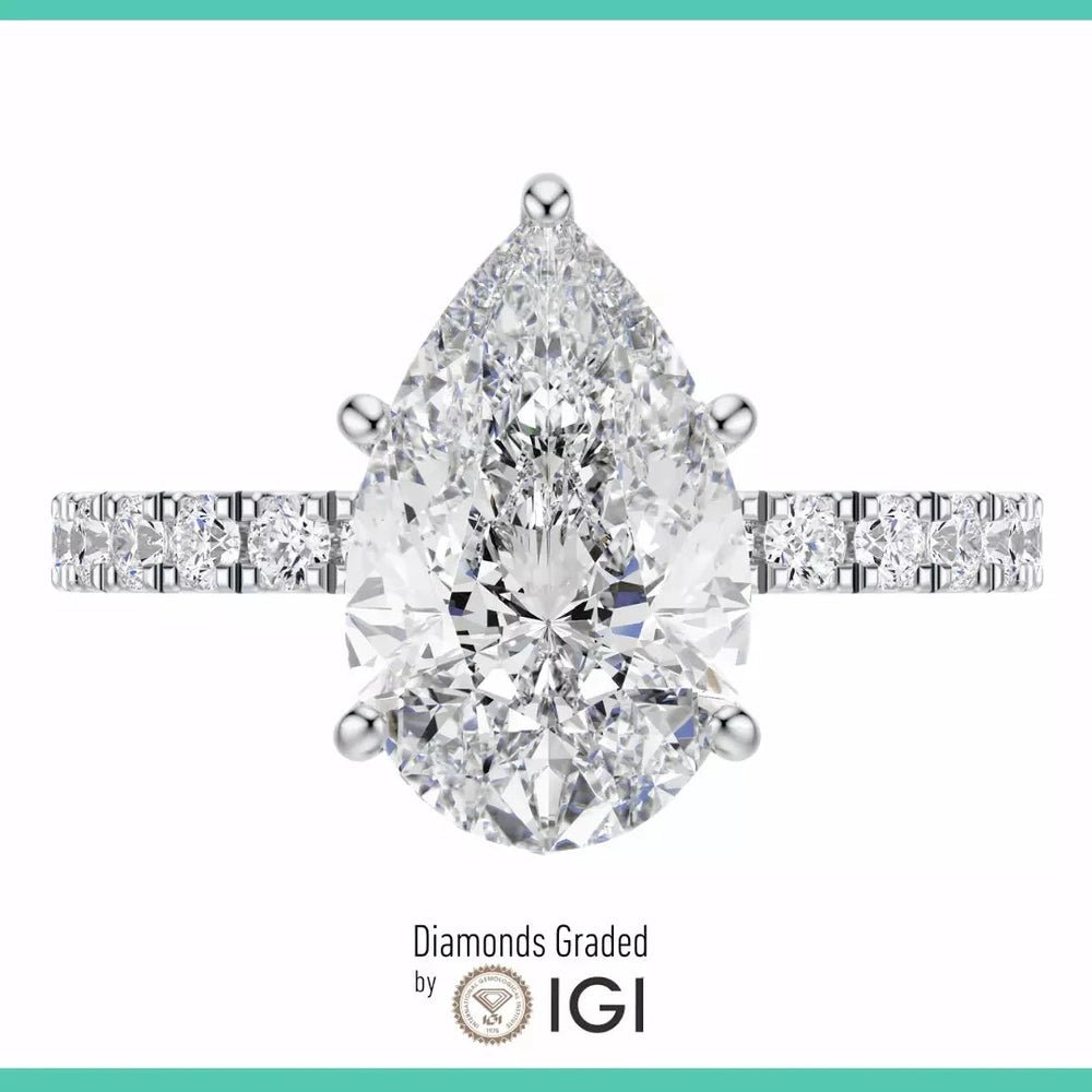 3.80 Carat Lab - Grown Diamond Engagement Ring in 14K White Gold - Future Jewelry