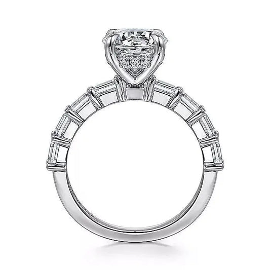 4 Carat Diamond Ring in 14K or 18K White Gold - Future Jewelry