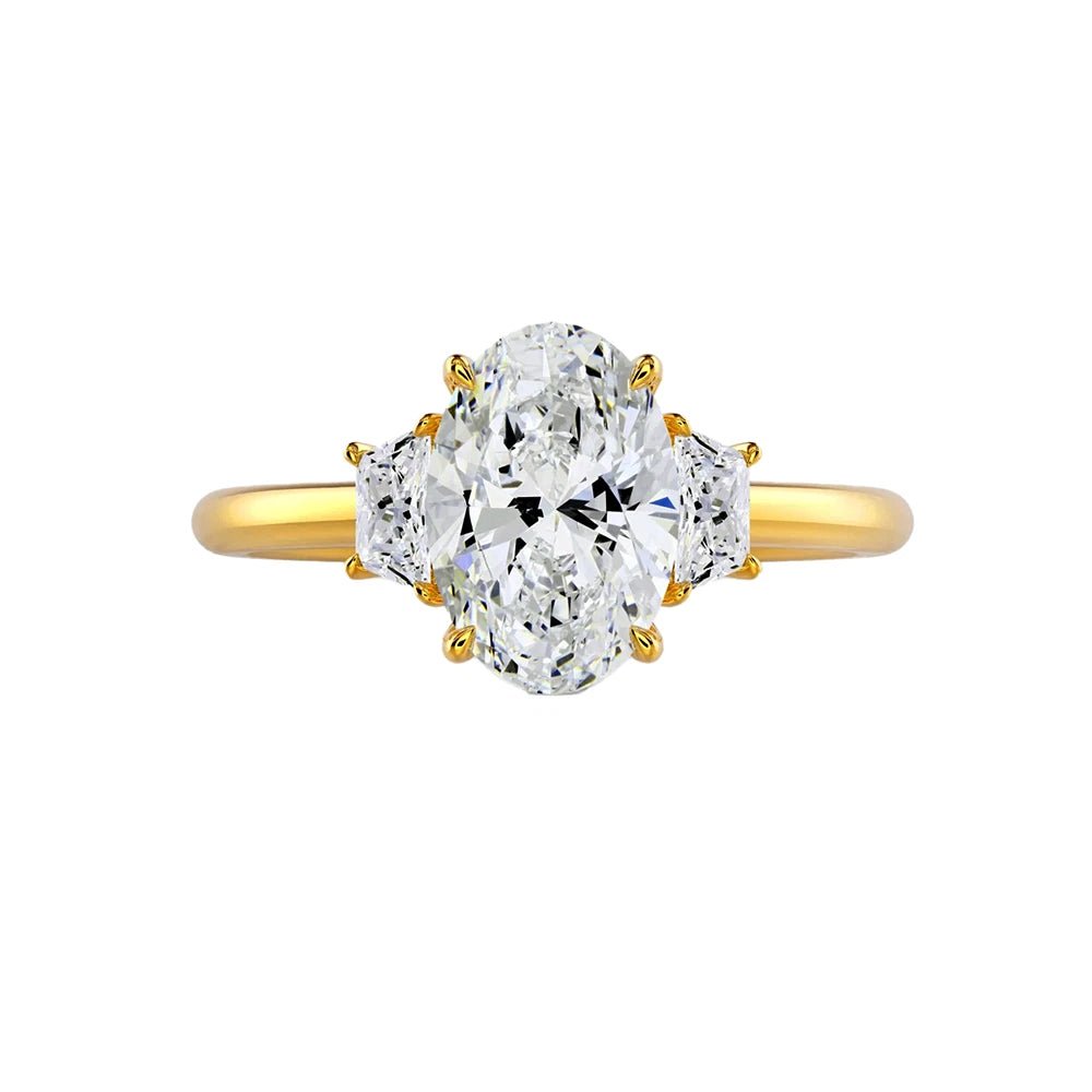 4 Carat Lab - Grown Diamond Engagement Ring in 14K Yellow Gold - Future Jewelry