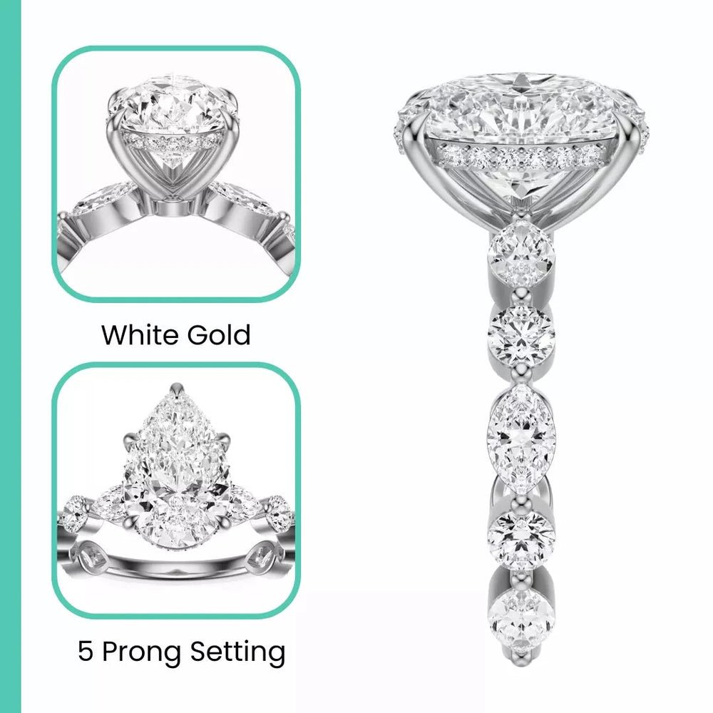 4.10 Carat Lab - Grown Diamond Engagement Ring in 14K White Gold - Future Jewelry