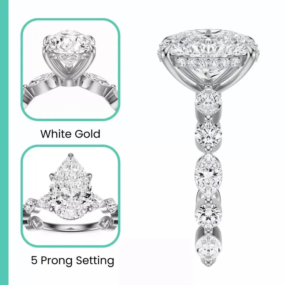 4.10 Carat Lab - Grown Diamond Engagement Ring in 14K White Gold - Future Jewelry