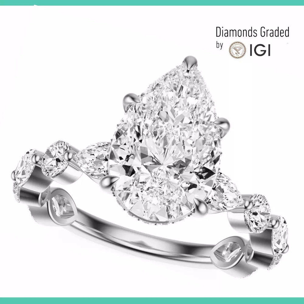 4.10 Carat Lab - Grown Diamond Engagement Ring in 14K White Gold - Future Jewelry