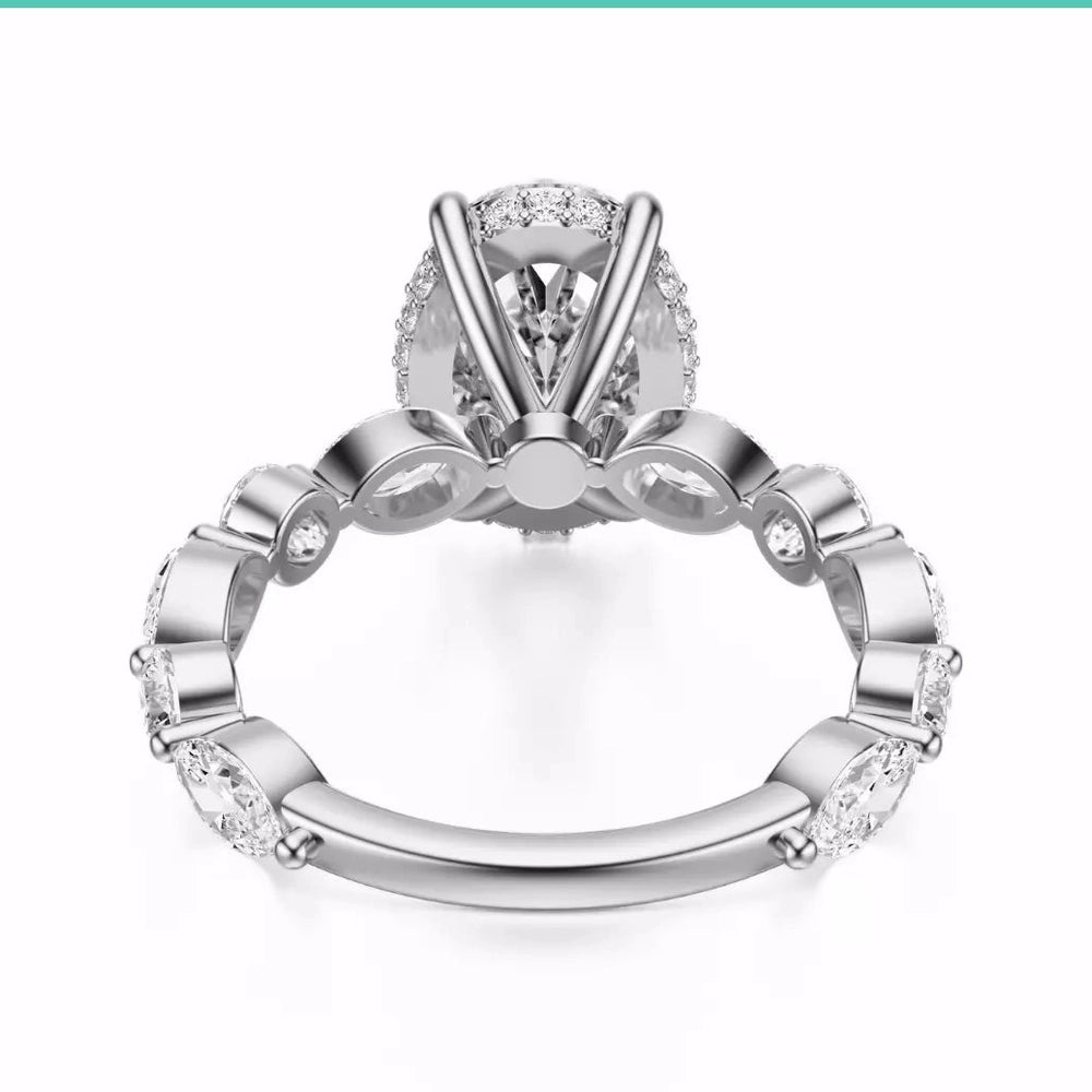 4.10 Carat Lab - Grown Diamond Engagement Ring in 14K White Gold - Future Jewelry