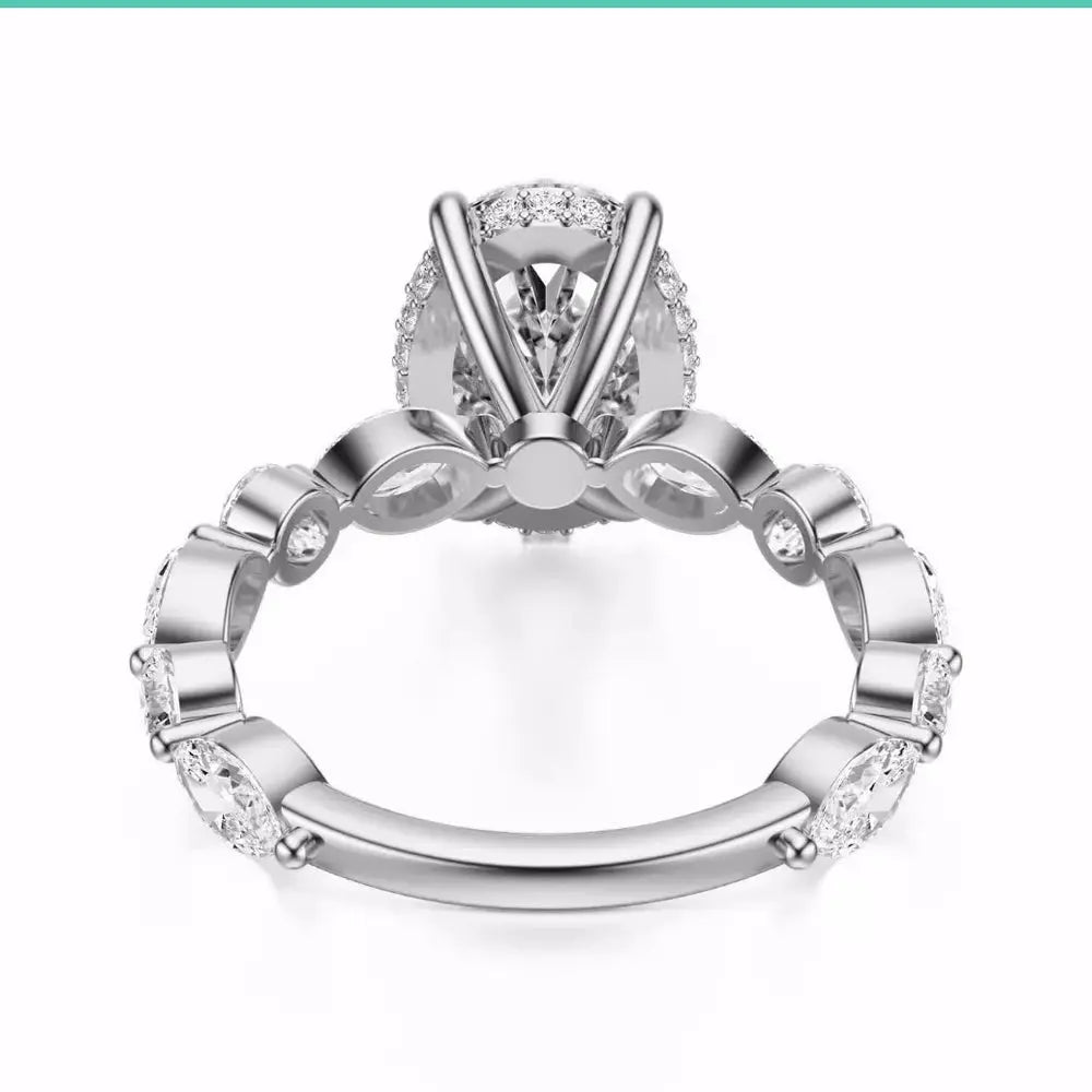 4.10 Carat Lab - Grown Diamond Engagement Ring in 14K White Gold - Future Jewelry