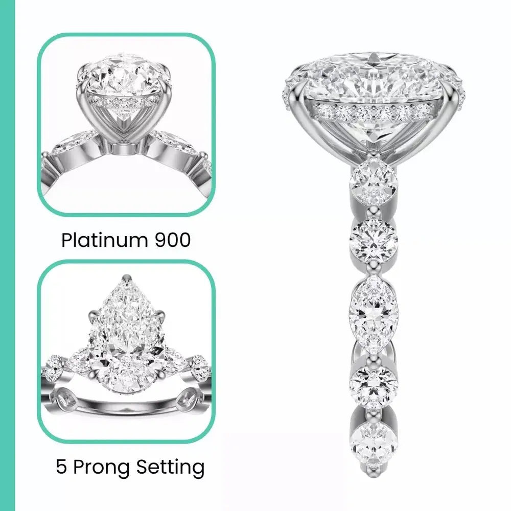 4.10 Carat Lab - Grown Diamond Engagement Ring in Platinum - Future Jewelry