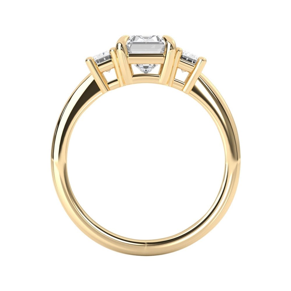 4.20 Carat Emerald - Cut Lab - Grown Diamond Engagement Ring with Side Stones - Future Jewelry