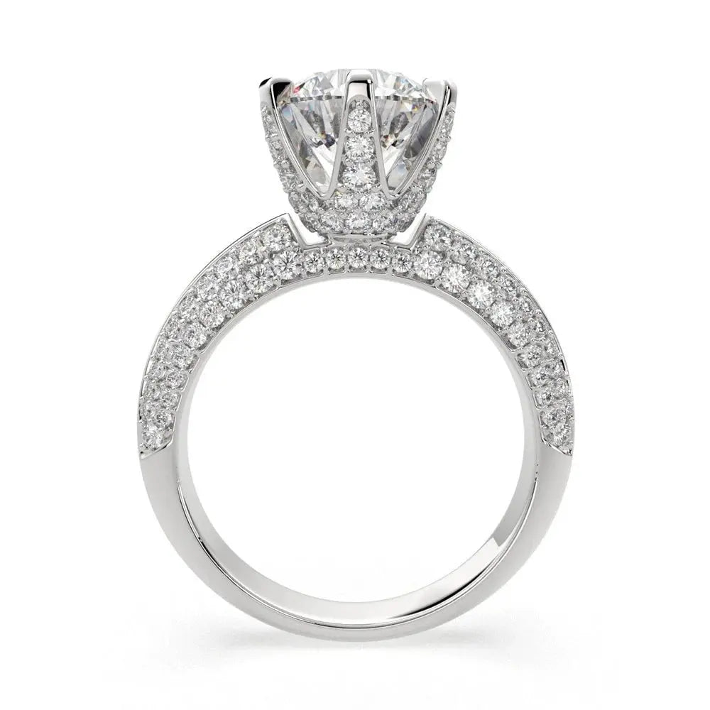 4.25 Carat Round Diamond Ring SI1 F 14K White Gold - Future Jewelry