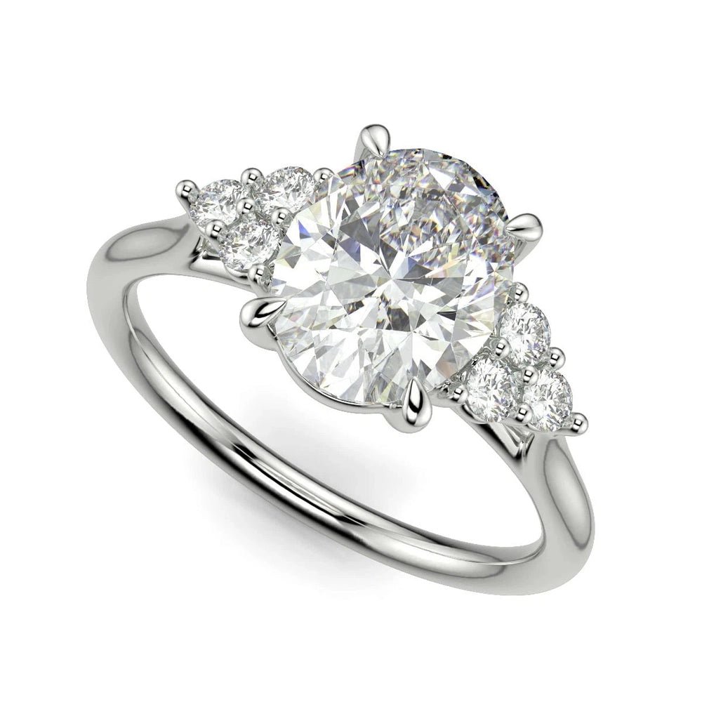 4.6 Carat Lab - Grown Diamond Engagement Ring in 14K White Gold - Future Jewelry