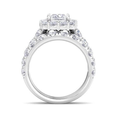 5Ct Princess Cut Diamond Engagement Matching Wedding Ring Set 10k Gold Lab Grown – Inspired by Pompeii3 - Future Jewelry