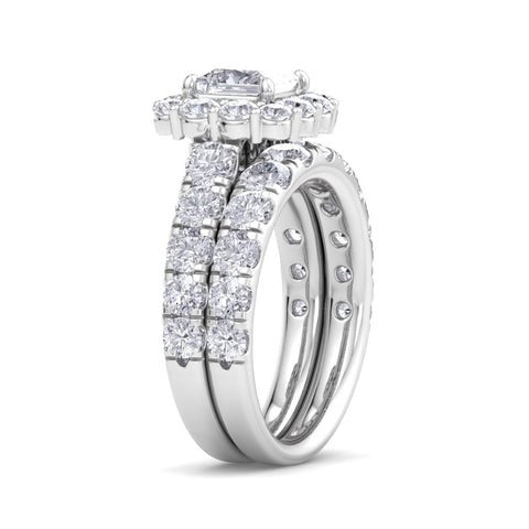 5Ct Princess Cut Diamond Engagement Matching Wedding Ring Set 10k Gold Lab Grown – Inspired by Pompeii3 - Future Jewelry