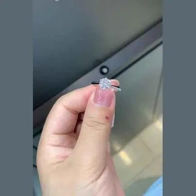 6 Claw Round Lab Grown Diamond Eternity Ring in White Gold - Future Jewelry