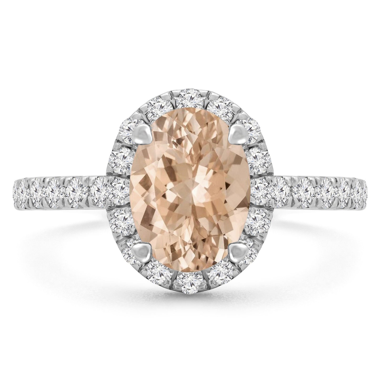 2.33 carat Oval Pink Lab Grown Diamond Ring – 18K White Gold, IGI Certified