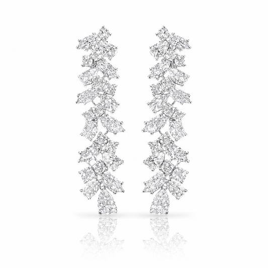 The Imperial Mirage Earrings – 10 Carat LG Diamond Earrings in 14K White Gold – Only 300 Ever Made