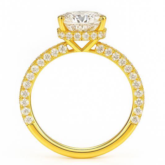 4.75 Carat Lab Diamond Engagement Ring in 14K White Gold