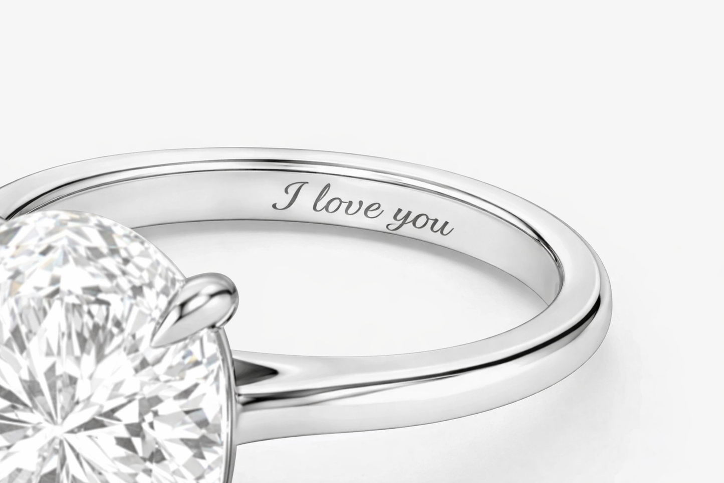 4 Carat Oval Lab Grown Diamond Hidden Halo Engagement Ring, 14K Yellow Gold - Future Jewelry