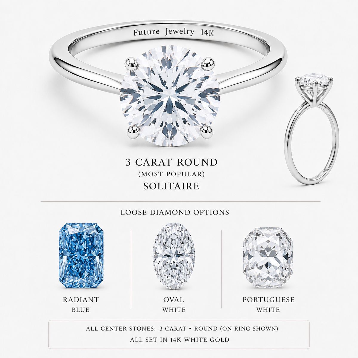 The Evolution Ring, Interchangeable Lab Diamond Engagement Ring - Future Jewelry