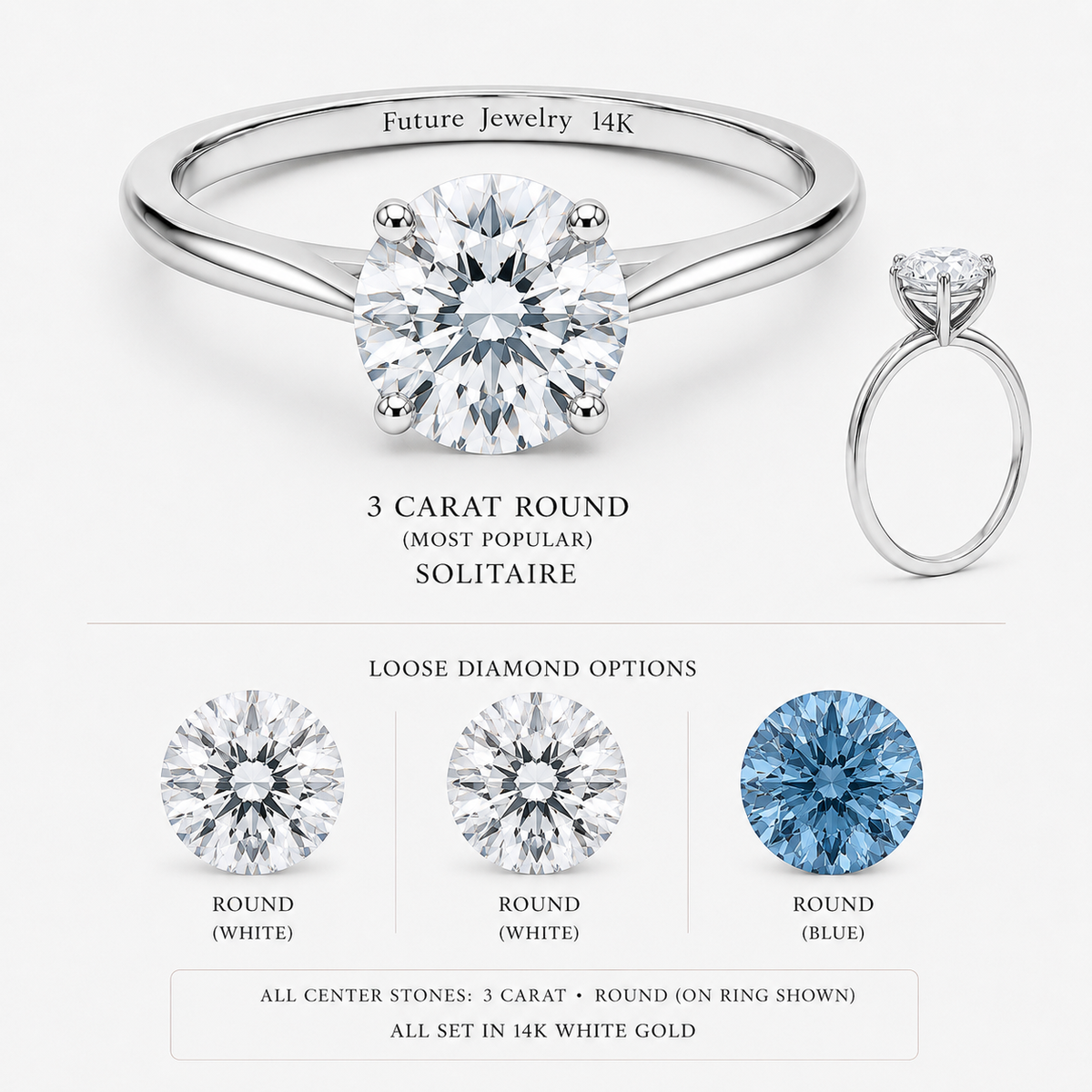 The Evolution Ring, Interchangeable Lab Diamond Engagement Ring - Future Jewelry