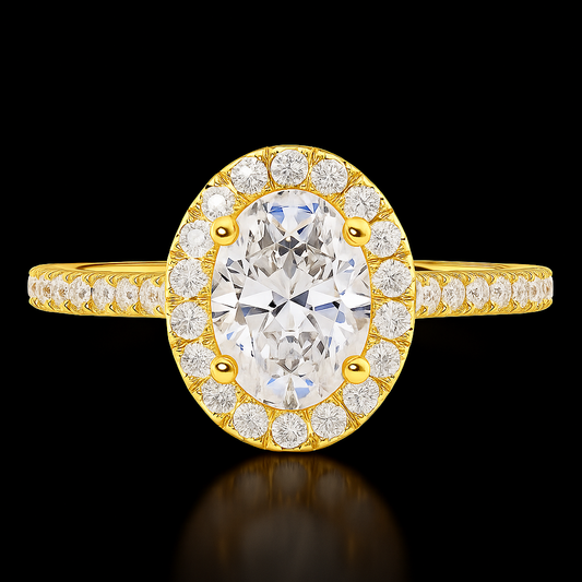 3 Carat Lab Grown Diamond Ring in 14K Yellow Gold Future Jewelry