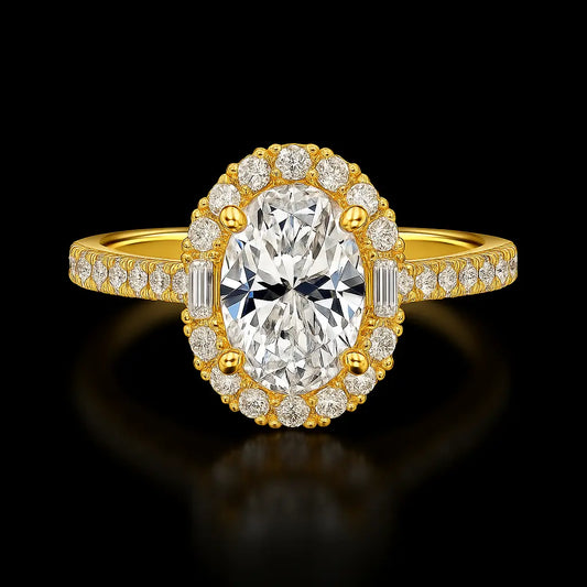 3.30 Carat Lab Grown Diamond Ring in 18K White Gold Future Jewelry