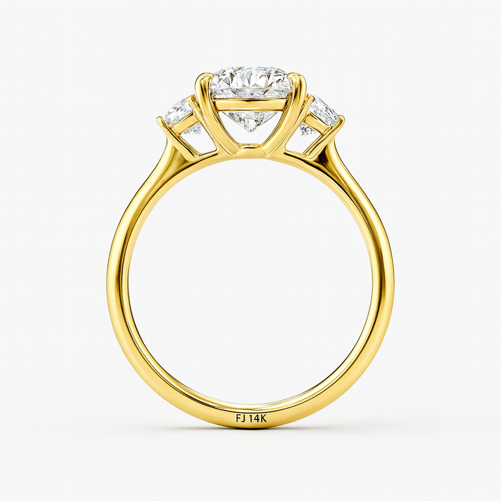 4.00 Carat Oval Lab Grown Diamond Ring in 14K Yellow Gold Future Jewelry