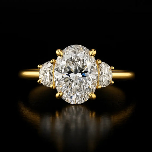 4 Carat Lab Diamond Engagement Ring in 14K Yellow Gold Future Jewelry