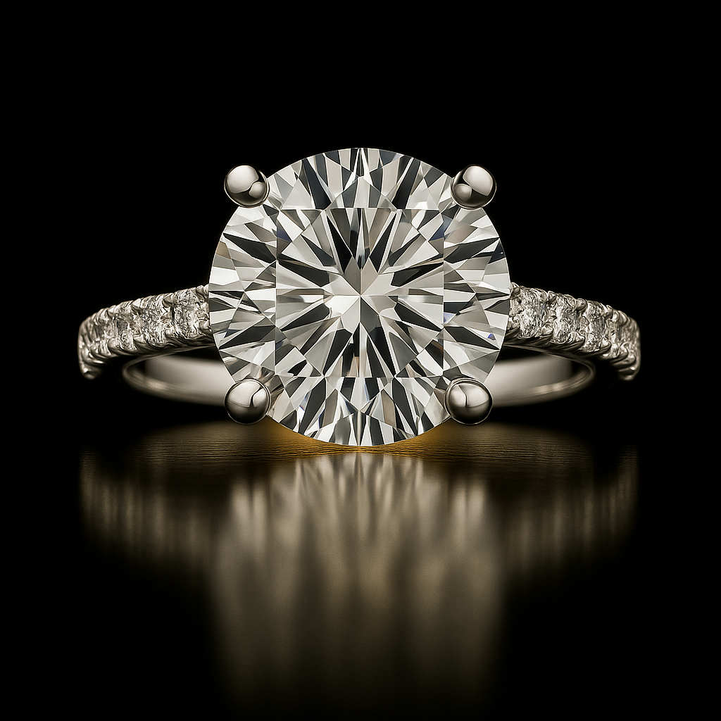 3.40 Carat Diamond Engagement Ring 14k Gold Lab Diamond Future Jewelry