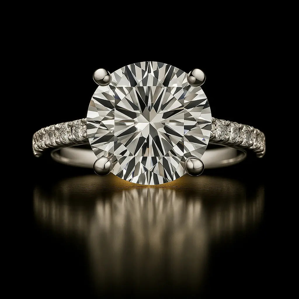 3.40 Carat Diamond Engagement Ring 14k Gold Lab Diamond Future Jewelry