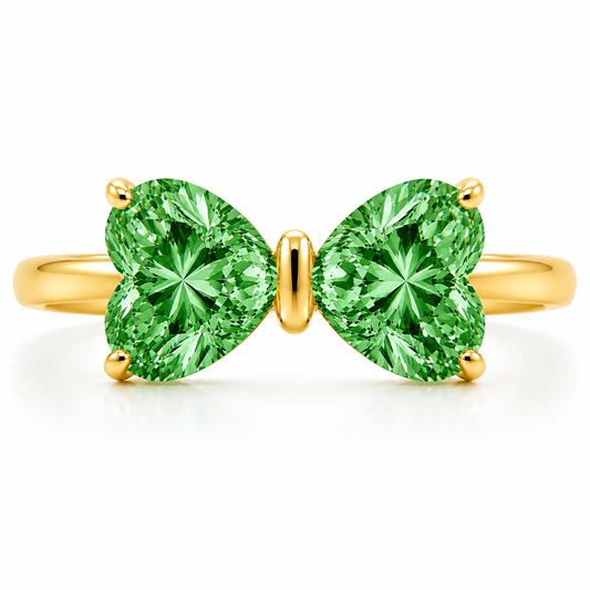 3 Carat Diamond Ring | Twin Hearts Lab Grown Diamond Ring in 14K Yellow Gold - Future Jewelry