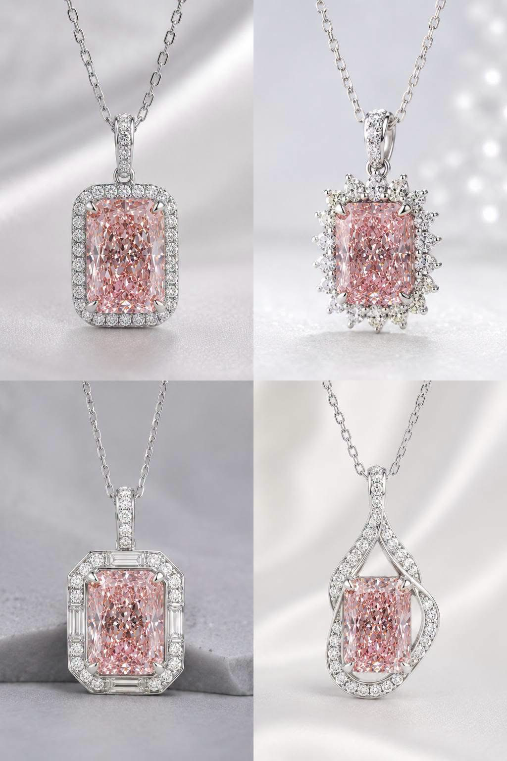 Future Jewelry Pink Lab Diamond Set – Marquise Ring, Heart Earrings & Radiant Pendant | 14.5 CT IGI Certified