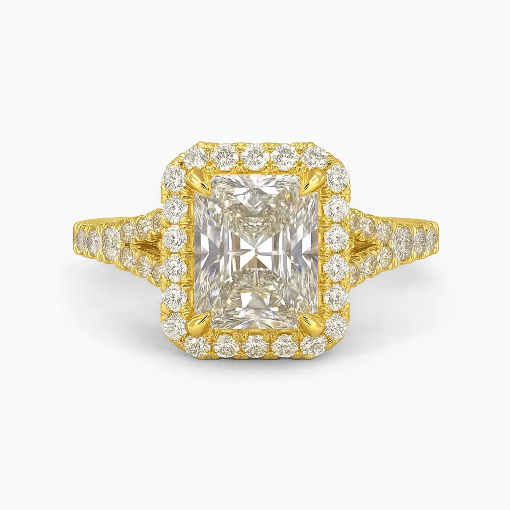 3.6 Carat Lab Diamond Engagement Ring in 14K White Gold - Future Jewelry