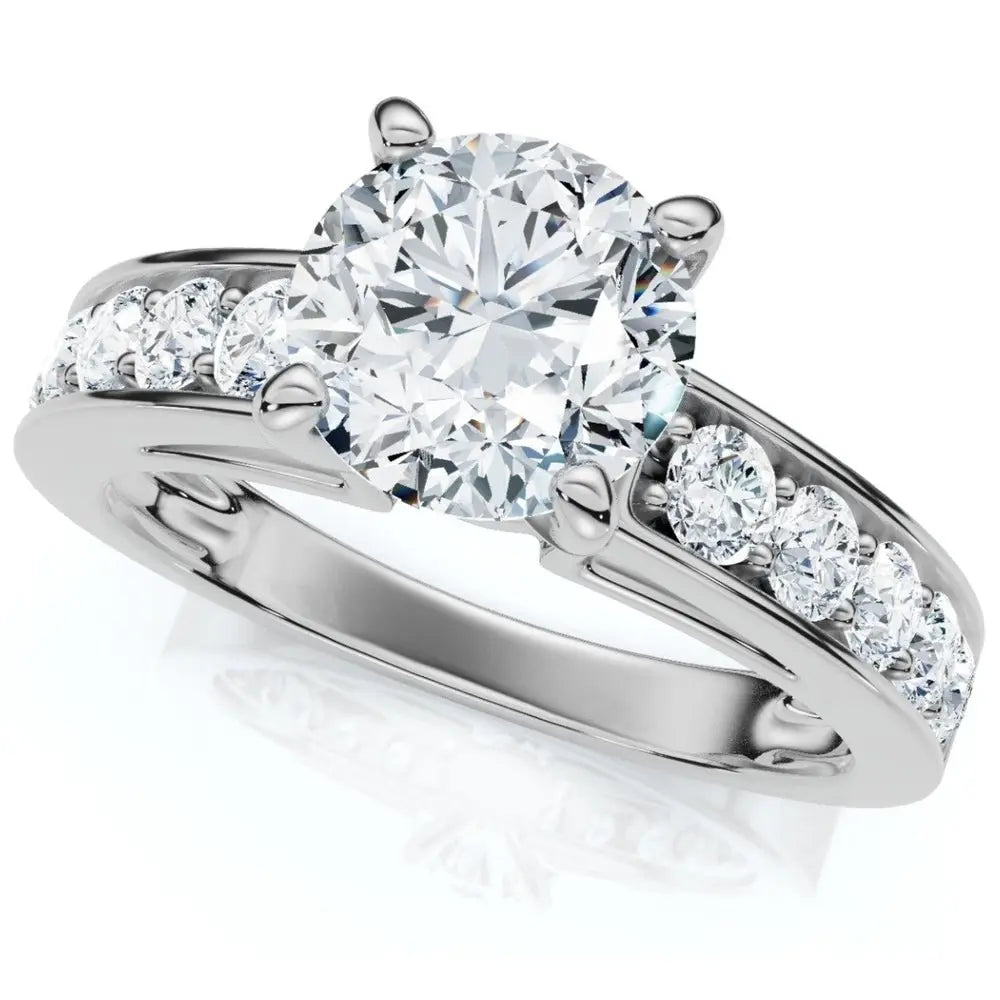 Bliss Diamond Certified 3Ct Diamond Engagement Ring Cathedral 14k Gold Lab Grown - Future Jewelry