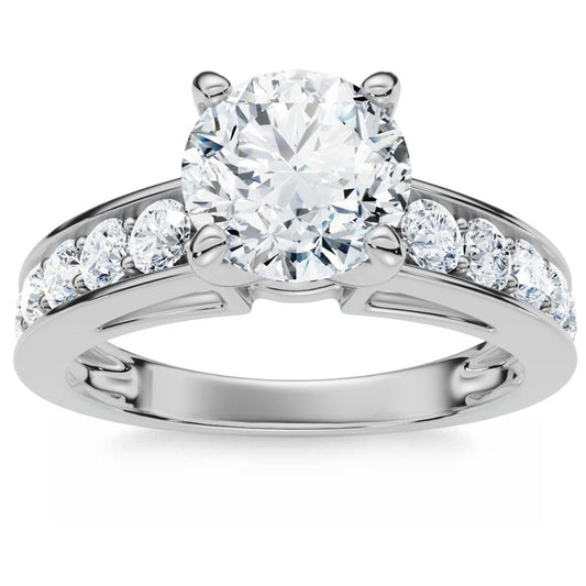 Bliss Diamond Certified 3Ct Diamond Engagement Ring Cathedral 14k Gold Lab Grown - Future Jewelry