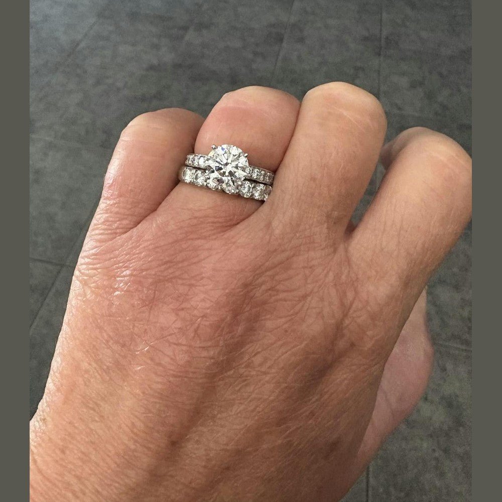 Bliss Diamond Certified 3Ct Diamond Engagement Ring Cathedral 14k Gold Lab Grown - Future Jewelry