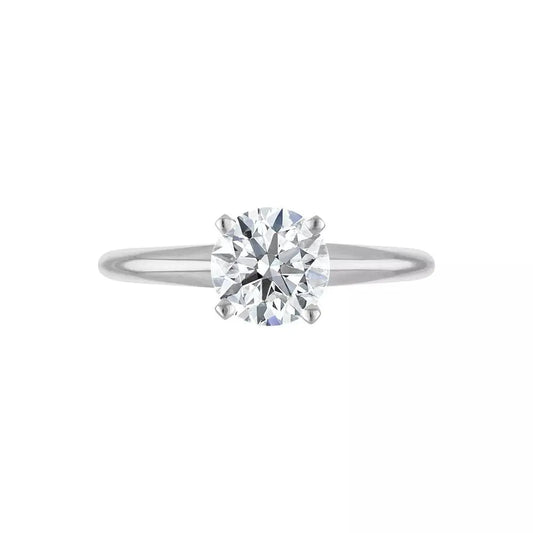 Certified Round Lab Grown Diamond Ring 14K White or Yellow - Future Jewelry