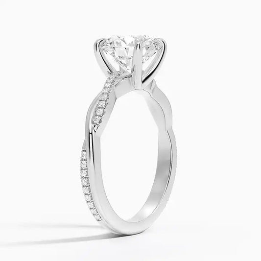 Classic Brilliance Round Diamond Engagement Ring In White Gold - Future Jewelry
