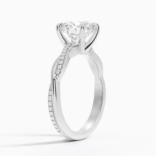 Classic Brilliance Round Diamond Engagement Ring In White Gold - Future Jewelry