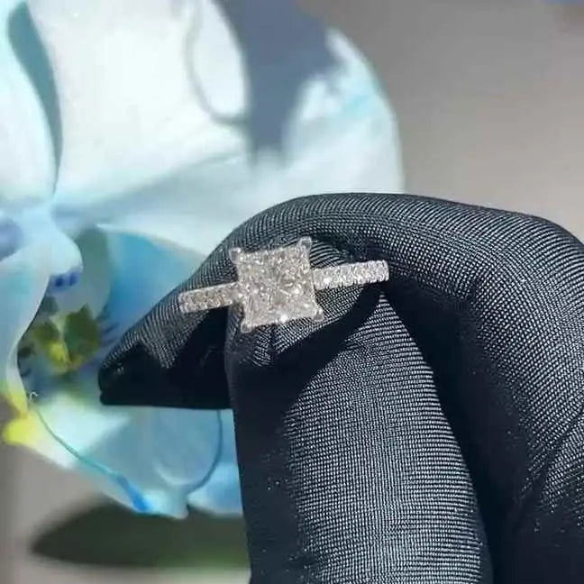Cushion Cut Lab Grown Diamond Ring in White Gold - Future Jewelry