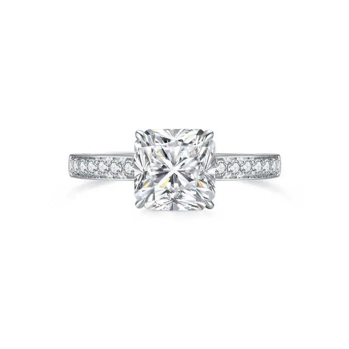 Cushion Cut Lab Grown Diamond Ring in White Gold - Future Jewelry
