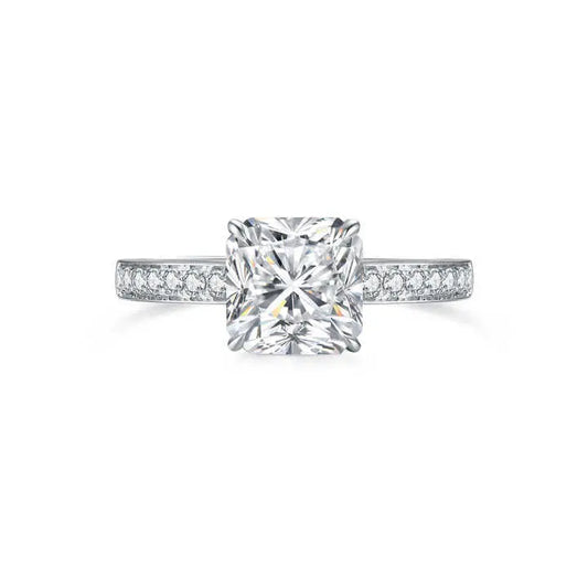 Cushion Cut Lab Grown Diamond Ring in White Gold - Future Jewelry