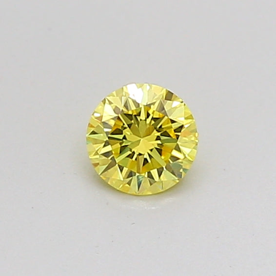 Loose Diamond Round Shape Yellow Gemstone Lab-grown Diamond