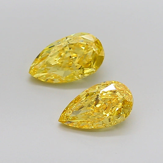 Loose Diamond Pear Shape Yellow Gemstone Lab-grown Diamond