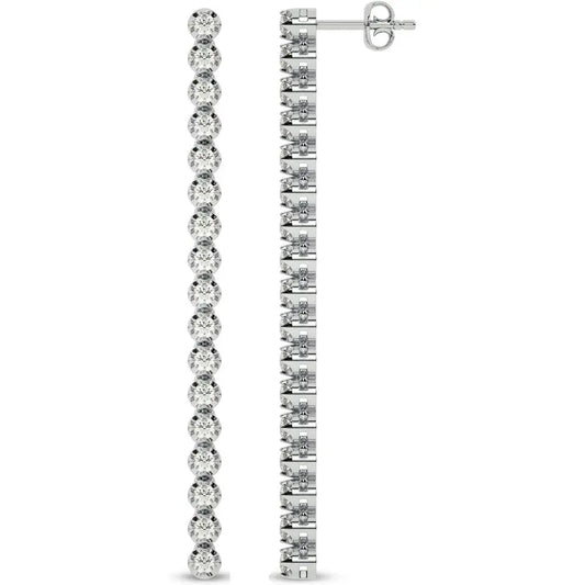 Dangling Diamond Earrings for Women | 10K Solid Gold Lab Grown Diamond Earrings | Ideal Gift for Her - Future Jewelry