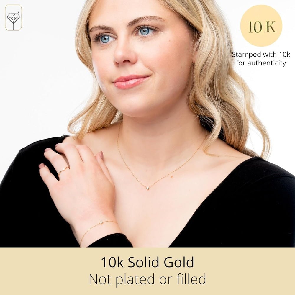 Diamond Bracelet and Necklace Set in 10K Yellow Gold - Future Jewelry