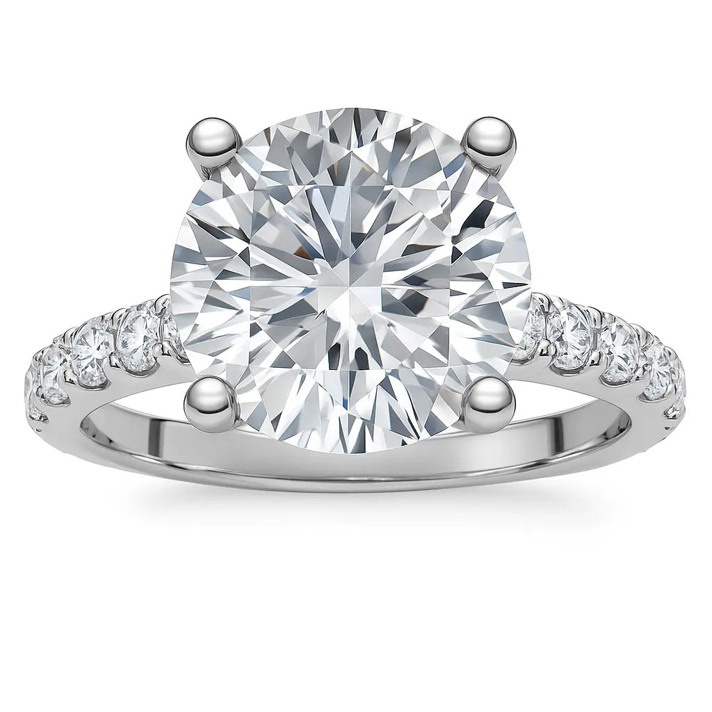 3.40Ct Diamond Engagement Ring 14k Gold Lab Grown - Future Jewelry
