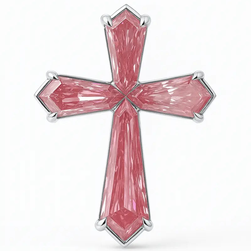 Diamond Cross Necklace or Earrings in White, Yellow, or Pink Gold - Future Jewelry