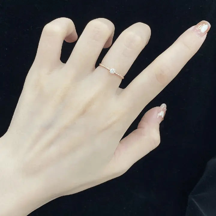 Diamond Engagement Ring in 18K Rose Gold & White Gold - Future Jewelry