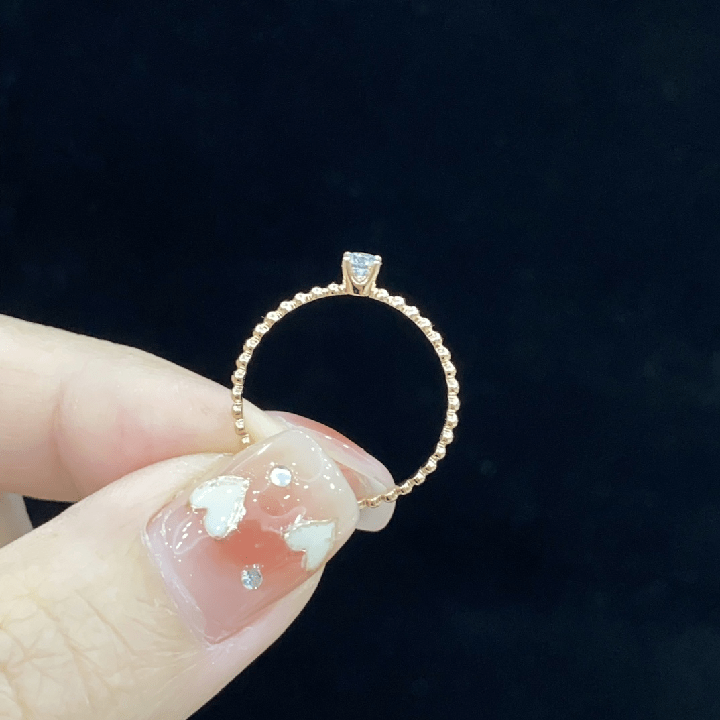 Diamond Engagement Ring in 18K Rose Gold & White Gold - Future Jewelry