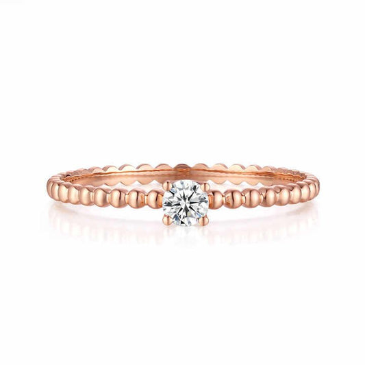 Diamond Engagement Ring in 18K Rose Gold & White Gold - Future Jewelry