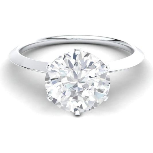 Diamond Solitaire Engagement Ring in 14k White Gold - Future Jewelry